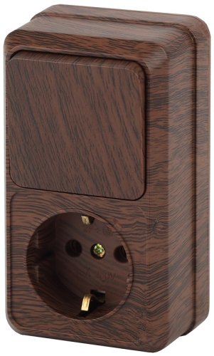 Блок накладной вертикальный Эра Intro Quadro розетка 1-м.+выключатель 1-кл. венге фото Блок накладной вертикальный Эра Intro Quadro розетка 1-м.+выключатель 1-кл. венге картинка